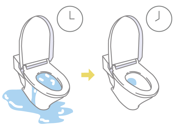 トイレ自然に直る