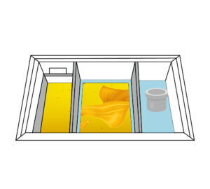 シートが油を吸収していく